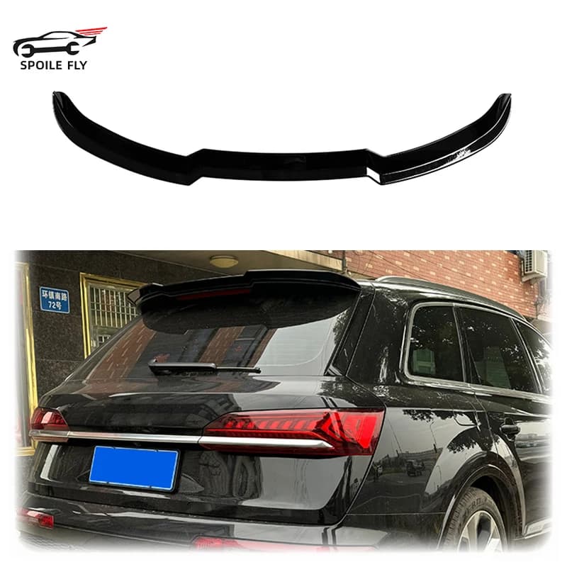 For Audi Q7 S-Line 2016-2024 High Quality ABS Car Rear Roof Spoiler Wing Glossy Black Body Kit Modification Accessories