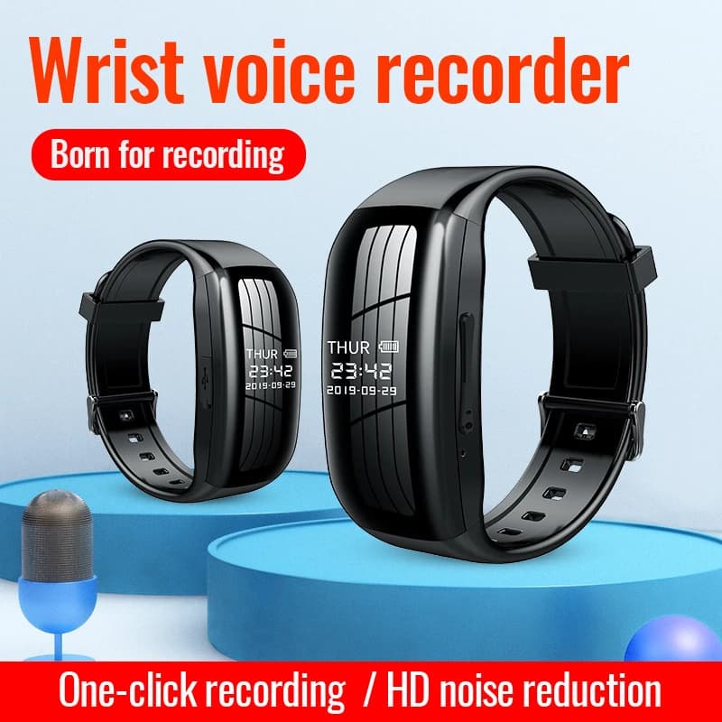 Mini Voice Recorder Watch HD Noise-Canceling Sports Wristband with Recording Voice Ultra-Long Battery Life Meeting Recordings