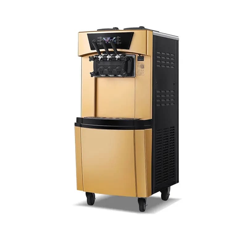 Ice cream machine, commercial automatic vertical three-color ice cream cone machine