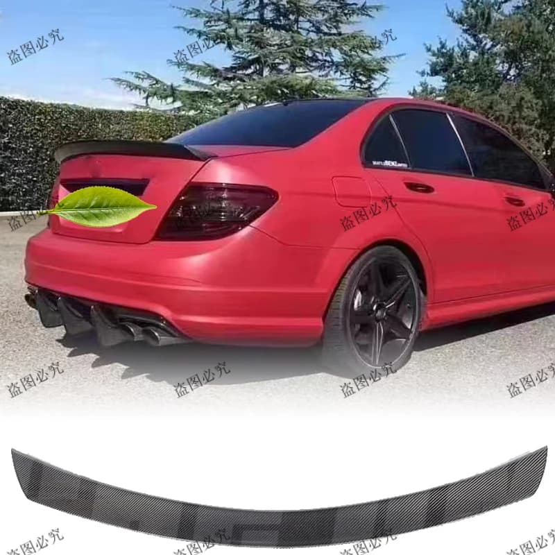 For Mercedes-Benz C-Class W204 2-Door Sedan 2008-2014 Car carbon fiber Spoiler Car Rear Trunk Lid Multiple styles