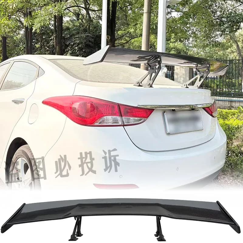 Suitable for Hyundai Elantra spoiler 2012 2013 2014 2015 2016 trunk 3D style 100% carbon fiber rear spoiler automotive parts