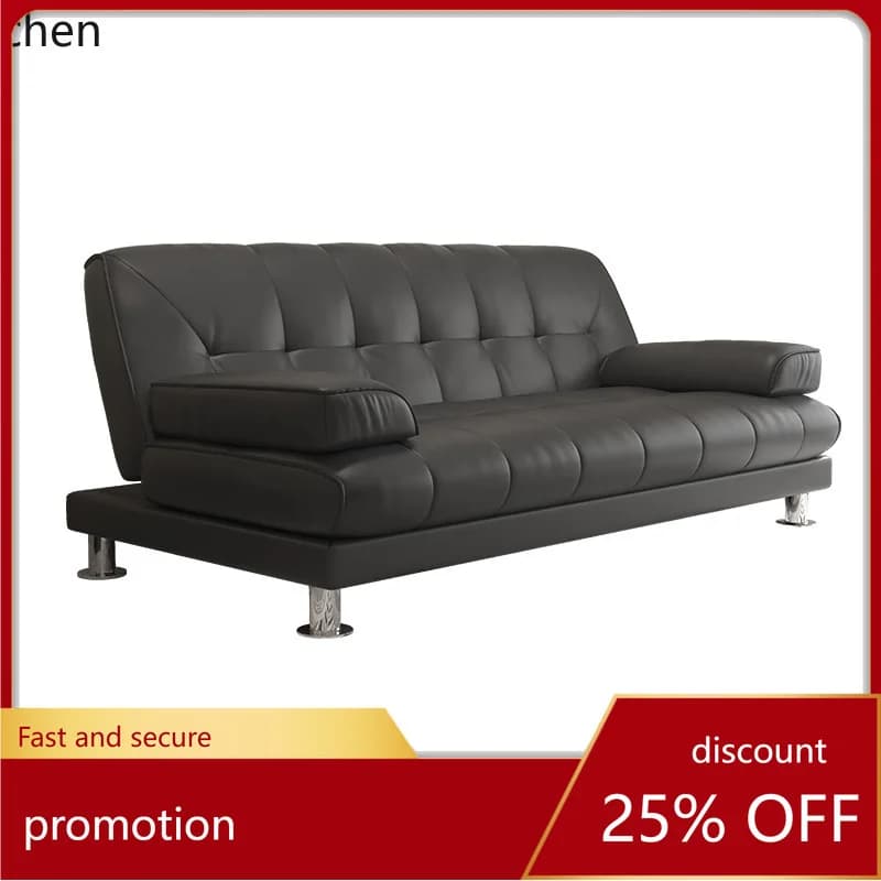 ZML Foldable Dual-use Sofa Bed Small Apartment Multi-functional Sofa Modern Minimalist Office Economical Leather