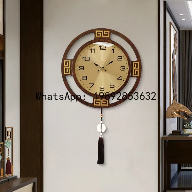 PYJ New Chinese Wall Clock Living Room Household Atmospheric Clock 2025 New High-end Wall-mounted Clock