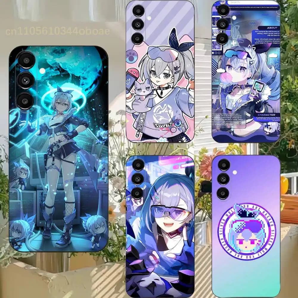 Honkai SP Silver Wolf Phone Case For Samsung S25,24,21,22,23,20,S30,Ultra,Plus, Fe,5G Silicone Cover