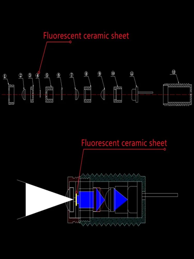 White Laser Accessories High-Quality Coated Transmission Fluorescent Film 4mm Diameter 0.6mm Thickness for Drawing