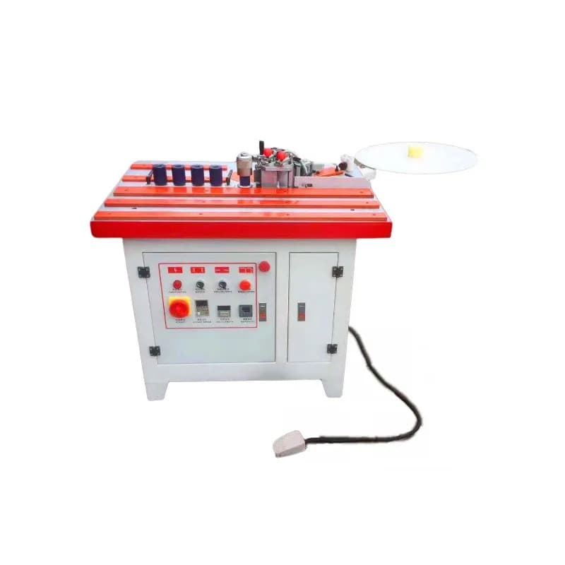 Manual curved linear woodworking edge banding machine PVC veneer edge banding machine with frequency conversion speed regulation