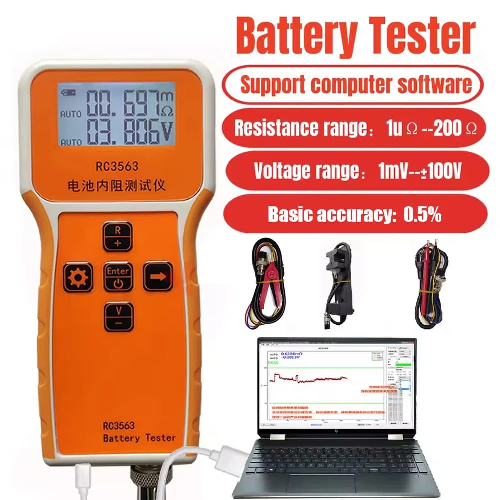 Battery Voltage Internal Resistance Tester High-precision Trithium Lithium Iron Phosphate Battery Tester True 4Wirebattery teste