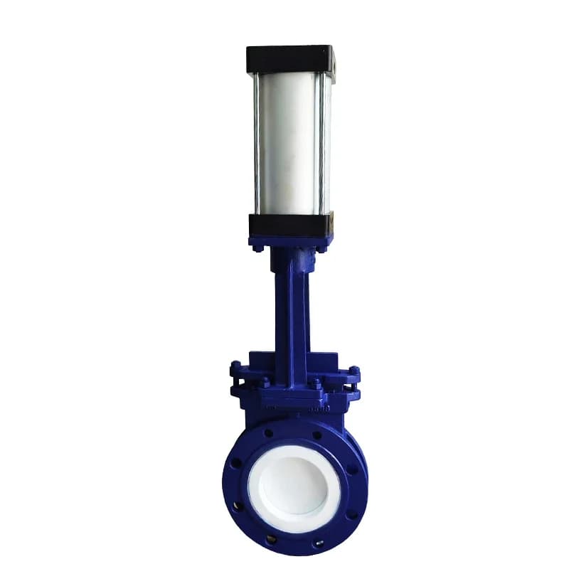 PZ673TC pneumatic ceramic knife gate valve, wear-resistant insert valve