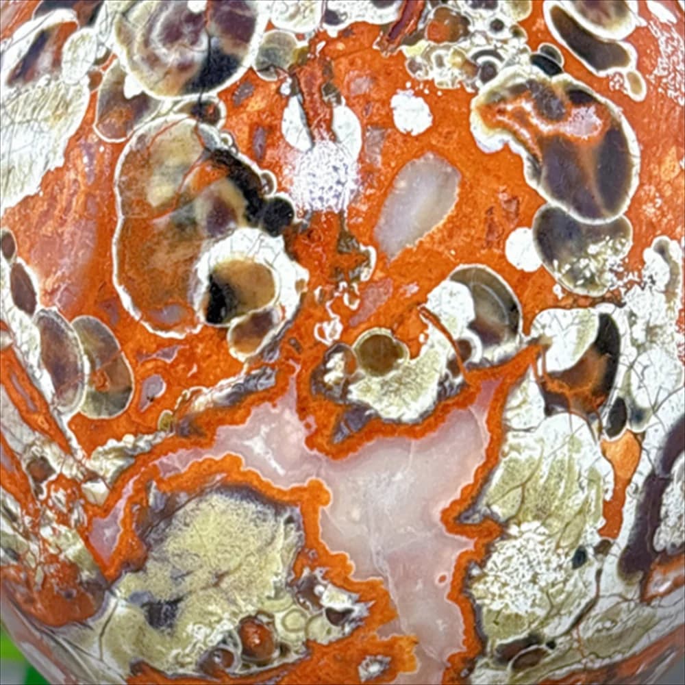 Flower Agate Sphere Crystal Natural Stone Quartz Minerals Home Decoritems Reiki Garden Gifts Energy Healing Luck Love +Stand