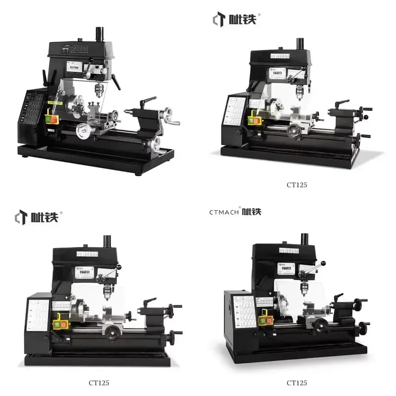 CE Certificate CT125 Precision Mini Workshop - Dual Feed System for Metal/Plastic/Nylon Crafting