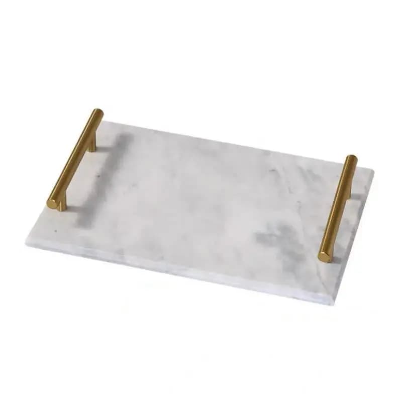 Natural marble tray storage board Cosmetics storage tray Jewelry home improvement display tray