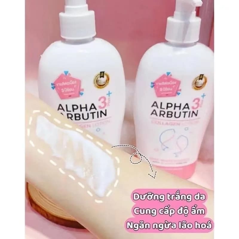 Sữa Dưỡng Thể Trắng Da Alpha Arbutin 3 Plus Collagen 500ml dưỡng trắng da Thái Lan Nhập Khẩu Chính Hãng