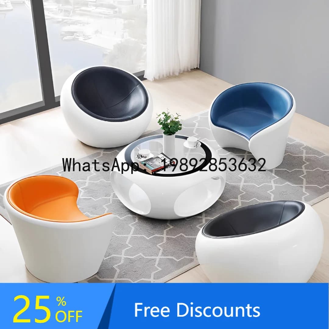 Sofa for Commercial Use in Reception Room, Office Sofa for Discussion, Coffee Table, Rest Area, Single Sofa Set