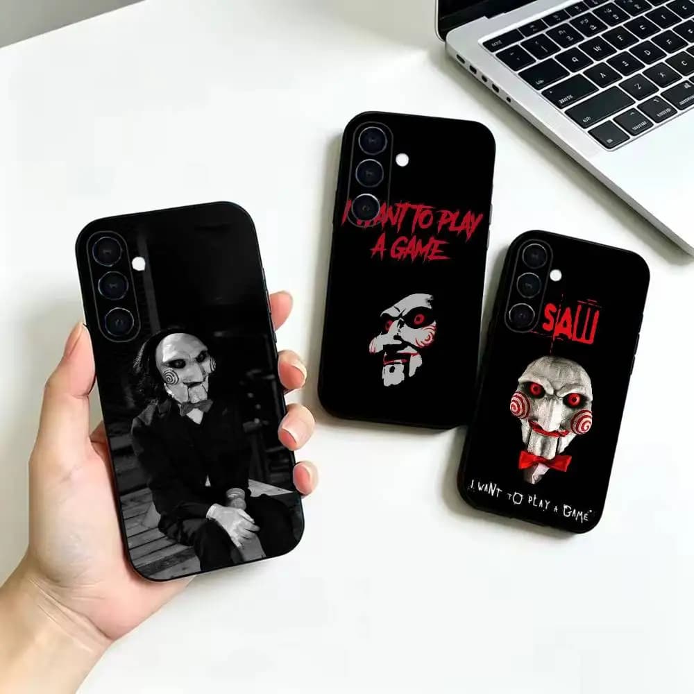 Movie S-Saw Shockproof Black Case, Compatible with Samsung Galaxy A02S,A12-A52,A21S,A31,A41,A51,A71-A73,A30S