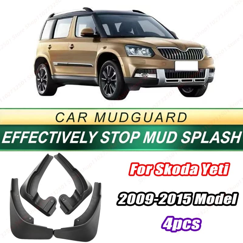 For Skoda Yeti 2009-2015 Model 4PCS Front Rear Mud Flaps Splash Guards Fender Mudguards Auto Accessories