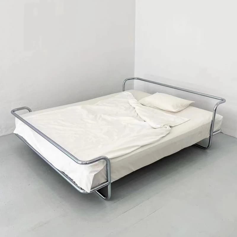 Stainless steel suspension bed retro industrial wind master bedroom children's bed formaldehyde-free modern small apartment