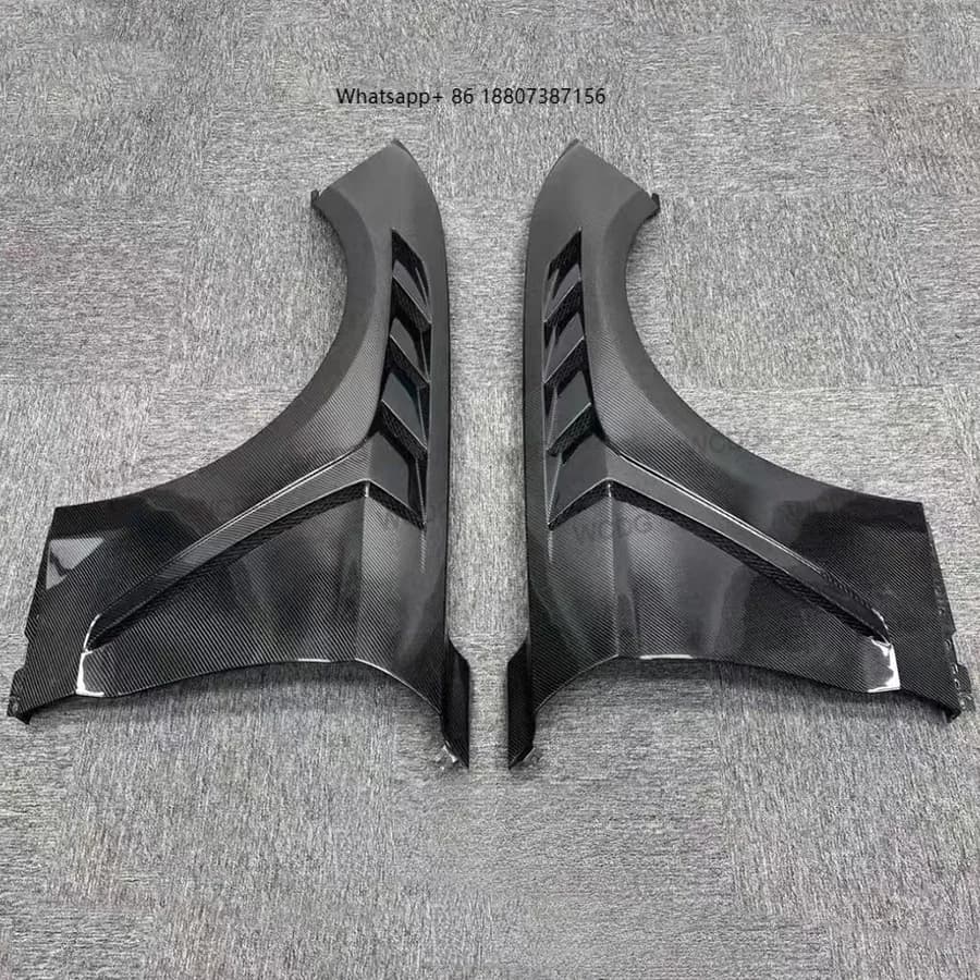 Gtd Style Carbon Fiber Front Fender forFord Mustang 2018-2023 Front Vented Side Fender Auto Parts Bodykit