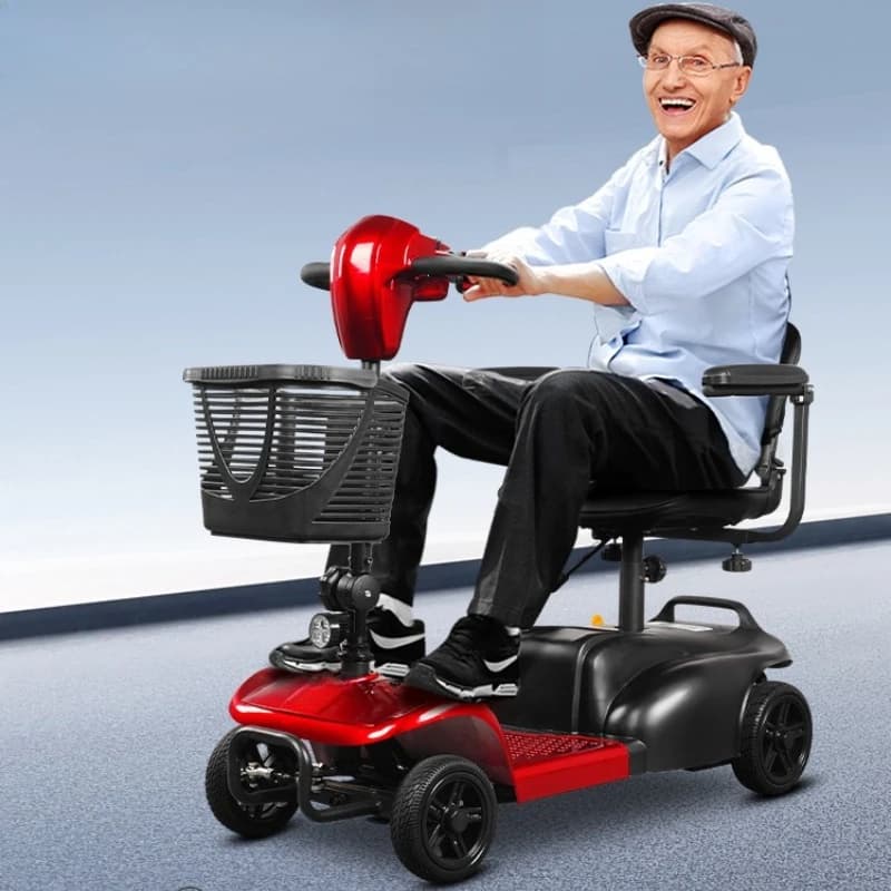 Easy to operate elderly scooter, four-wheel electric moped, elderly battery car