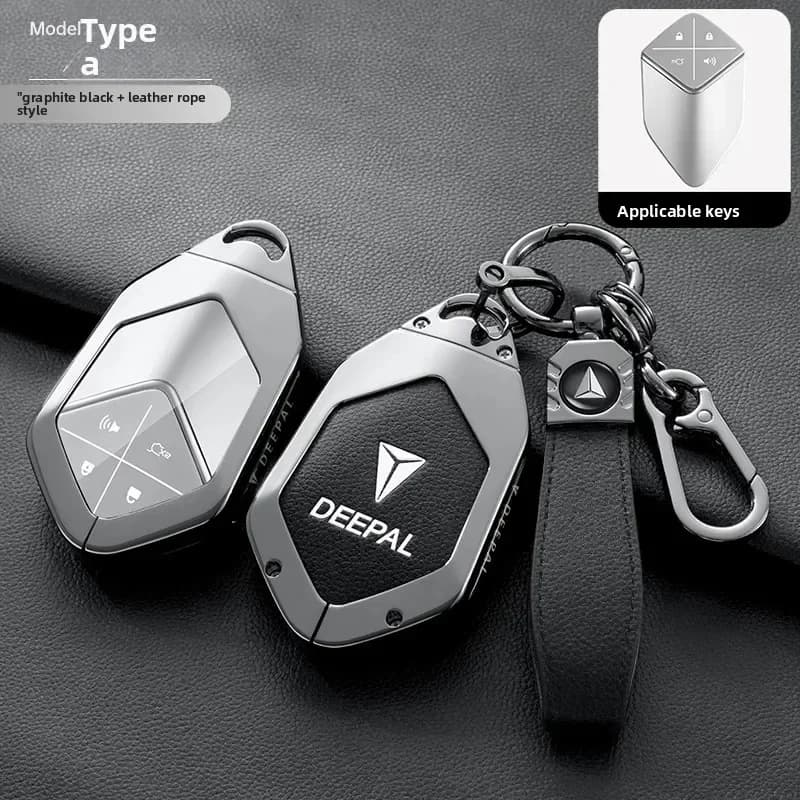 Car Remote Control Zinc Alloy Key Case Cover Holder Chain For Changan Deepal SL03 S7 2023 2024 Car Housing Accessories