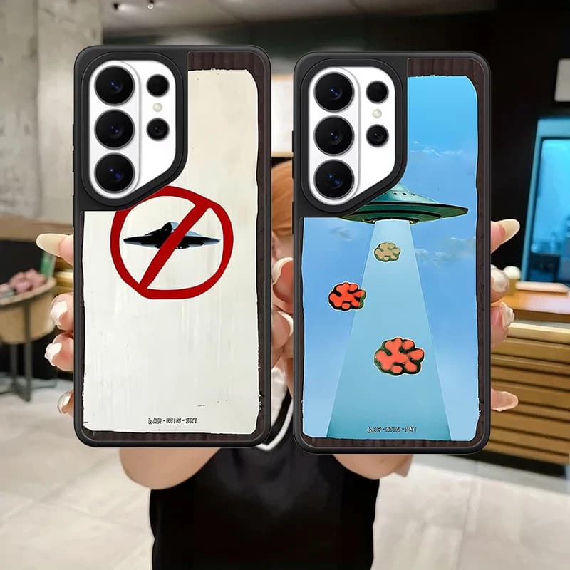 NO UFO Mirror Surface Magnetic Phone Cover for Samsung Galaxy S23 S24 S25 S26 Ultra S26+ Plus Case