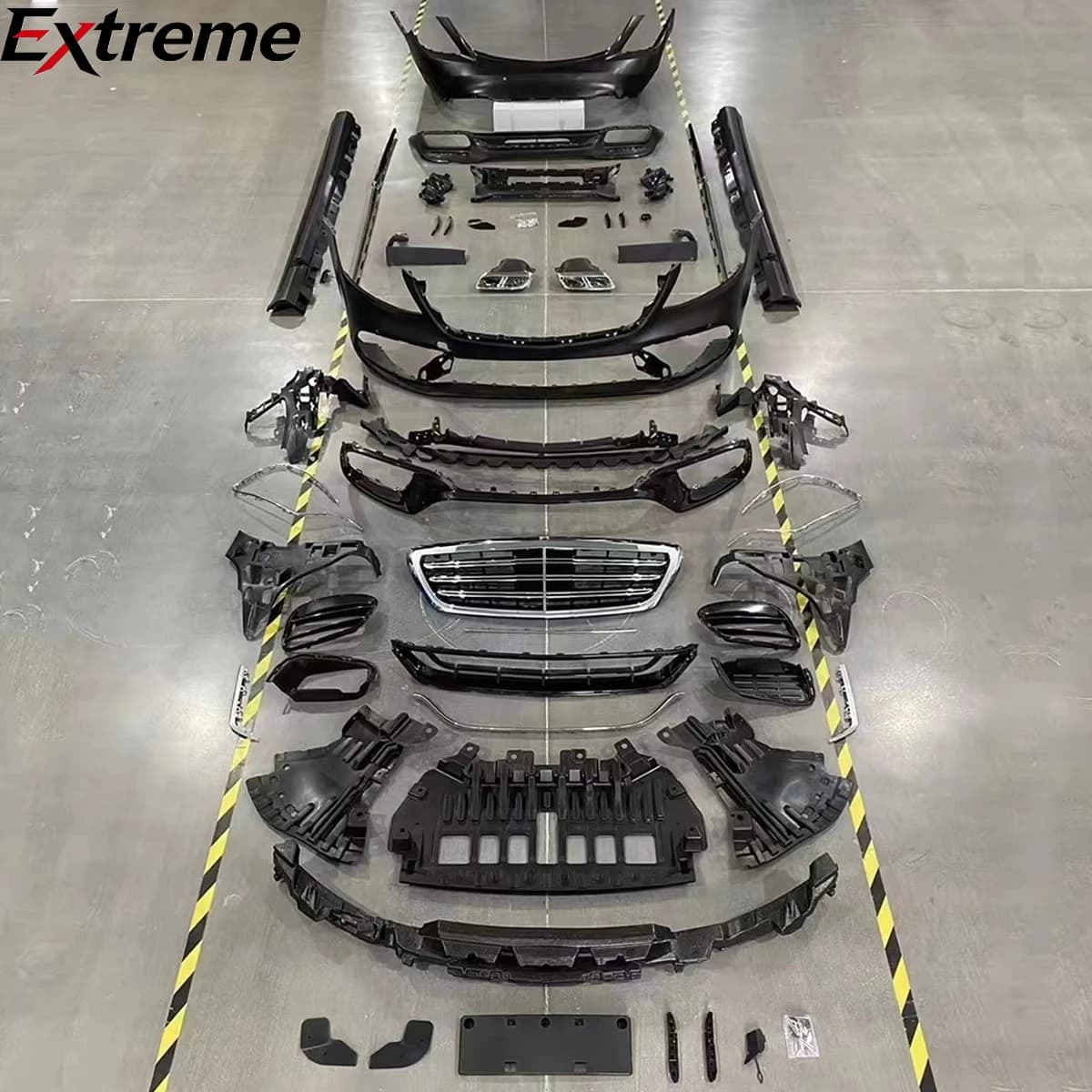 New Product ForMercedes-Benz W222 2014-2020 Upgrade to S63 AMG Style Body Kit with Front Bumper Grille Rear Lip