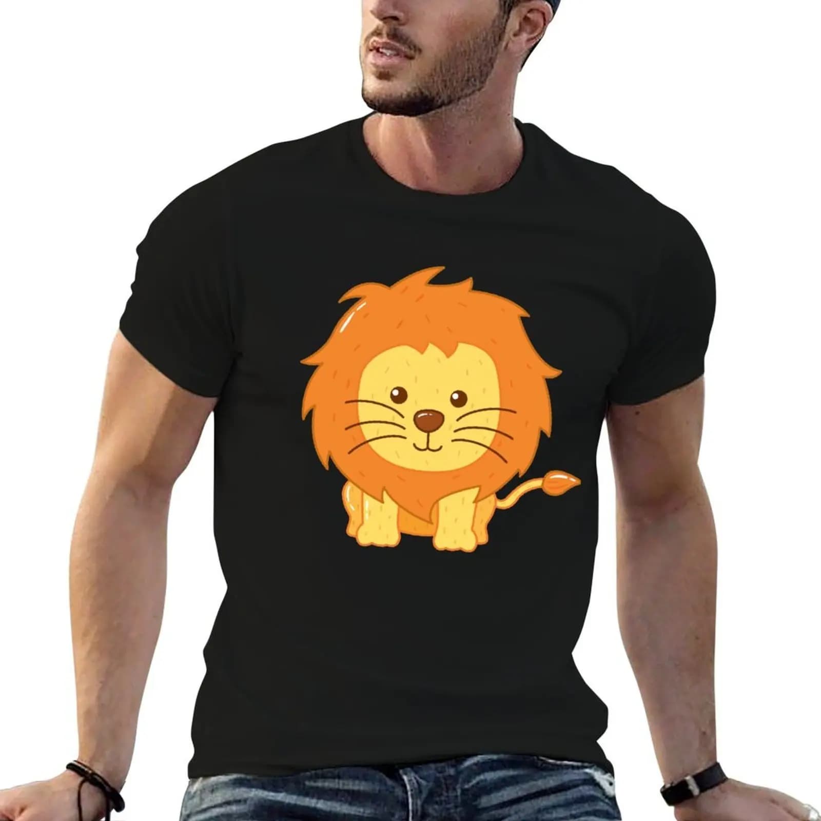 Cute Lion for Kids T-Shirt shirts graphic boys animal print Short sleeve tee men