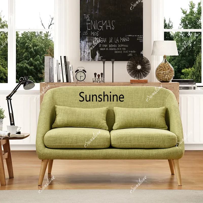 Nordic fabric sofa small apartment leisure small sofa cafe sofa
