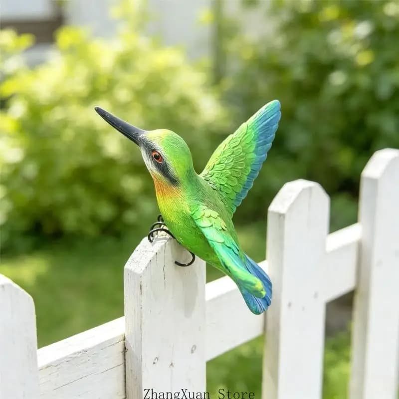 Resin Realistic Hummingbird Hanging Figurine with Sculpting Feathered Detail 3XUF