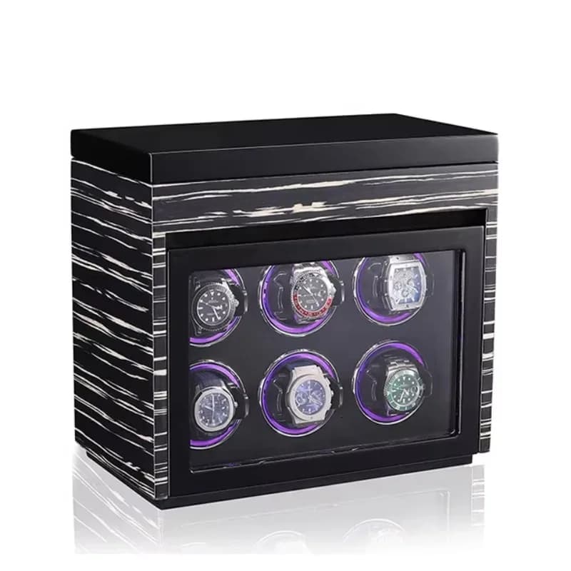 Luxury Automatic Wooden Watch Winder 2/3/4/6/8 Watches Storage Box MDF Eco-Friendly Dustproof Protective Mechanical