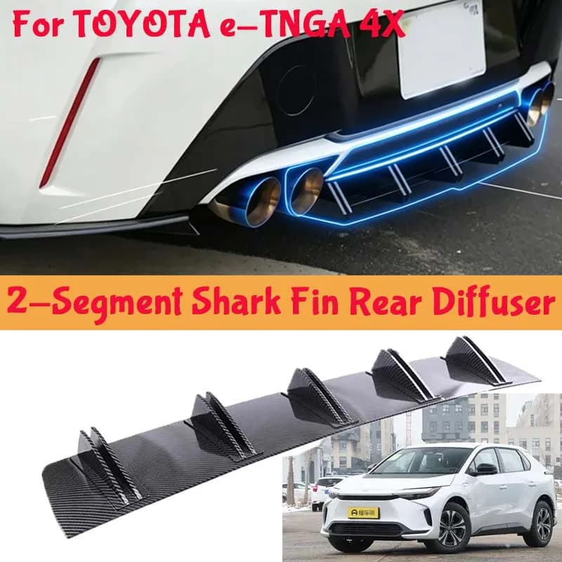 For TOYOTA e-TNGA 4X Shark Fin Rear Diffuser Split Chassis Spoiler Auto Aerodynamic Parts Aerodynamic Modification