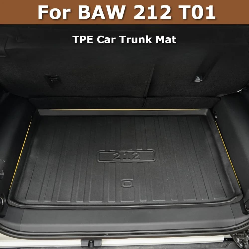 For BAIC BAW 212 T01 TPE Trunk Mat Rear Cargo Mat Trunk Liner Seat Protector Cover Set Waterproof Durable Interior Accessories