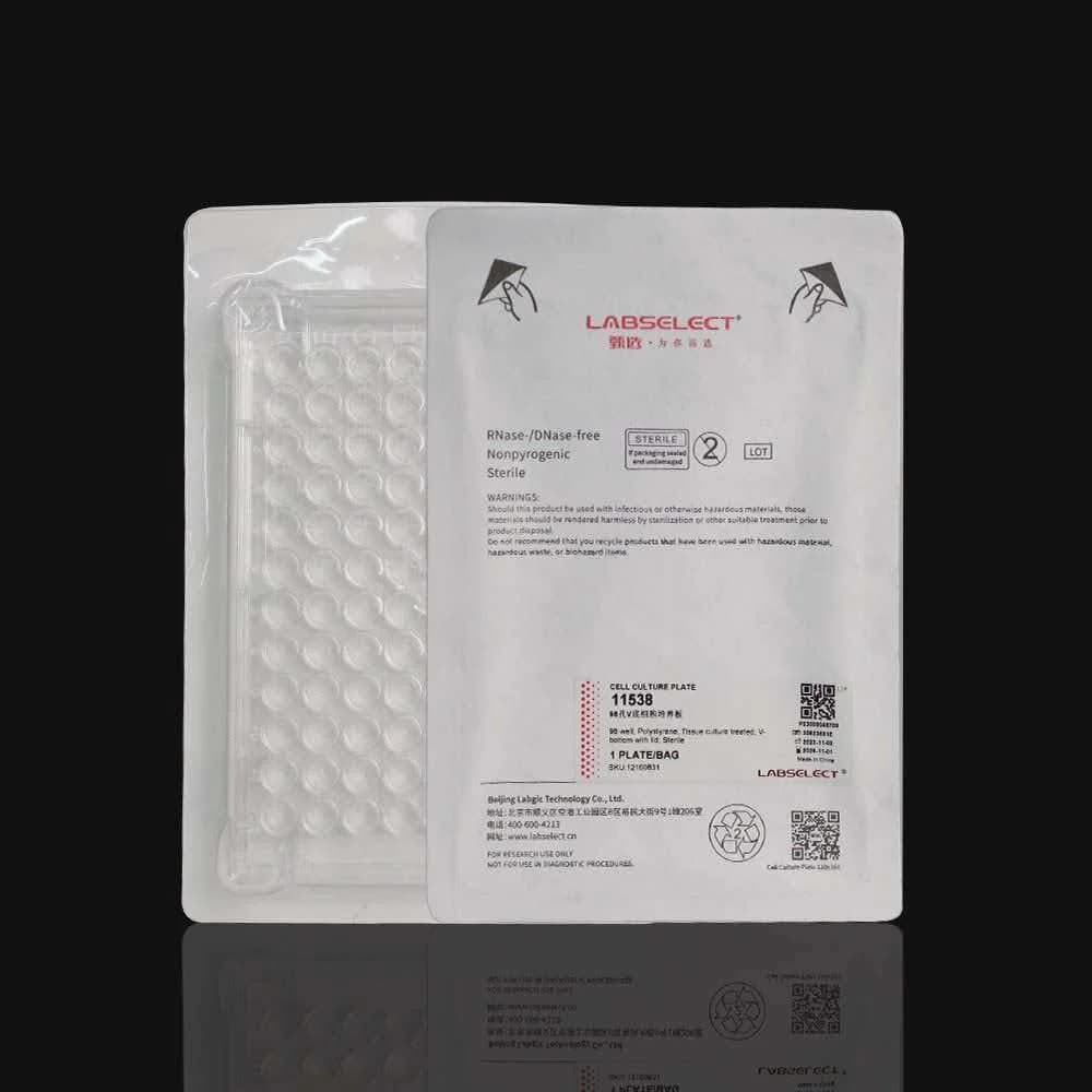 LABSELECT Cell Culture Plate 6-well 12 well 24 well 48 well 96 well Flat Bottom TC Treatment Independent Packaging