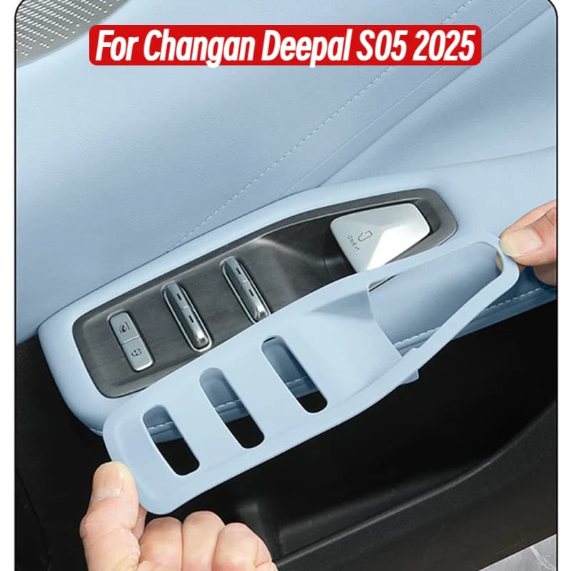 For Changan Deepal S05 2025 Car Door Window glass Lift Control Switch Panel Cover trim Protector Decor Silicone Accessories
