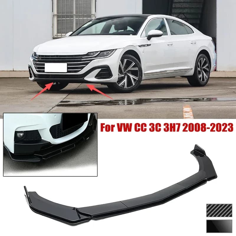 5pcs Front Bumper Shovel For VW CC 3C 3H7 2008-2023 Spoiler Front Bumper Deflector Anti Scratch Protection Device Accessories