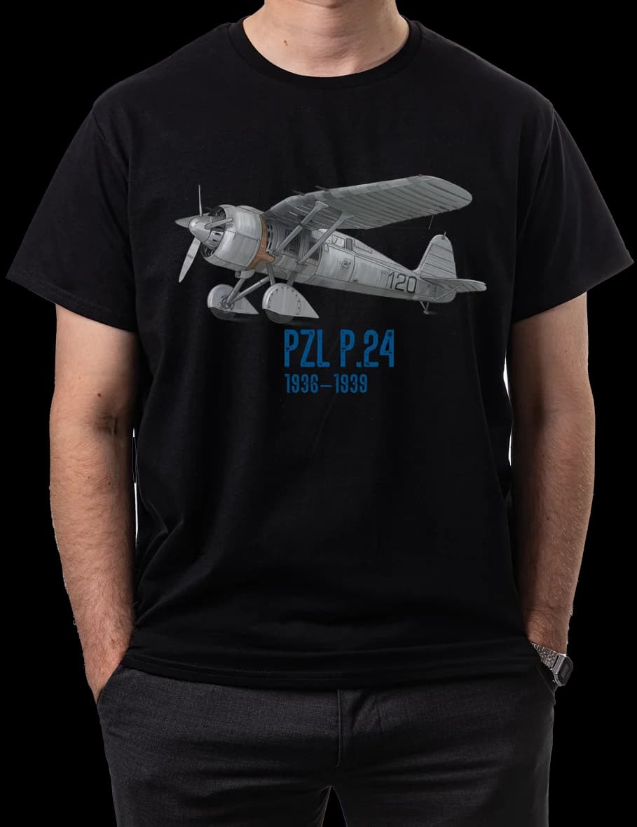 Vintage Polish PZL P.24 Fighter Aircraft T-Shirt New 100% Cotton O-Neck Summer Short Sleeve Casual Mens T-shirt Size S-3XL