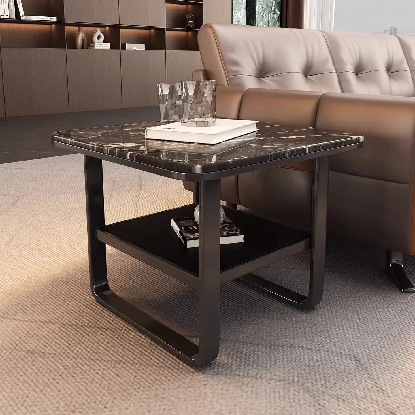 y14- office meeting coffee table combination modern simple business reception room rectangular tea table
