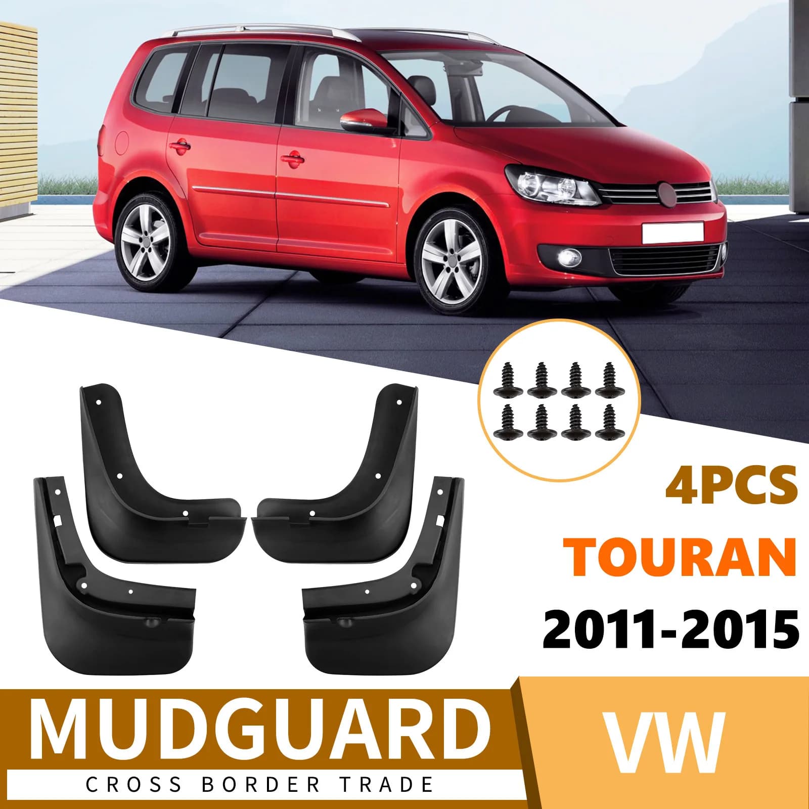 For Volkswagen Touran 2011-2015 car tire fender skin modification fender flares mud flaps car accessories