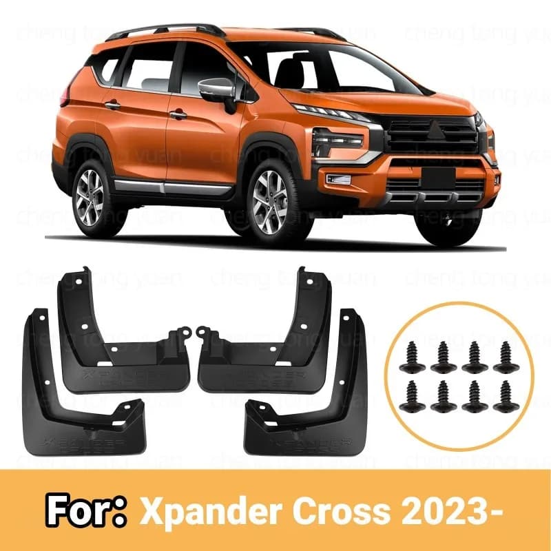 4Pcs Mud Flaps For Mitsubishi Xpander Cross 2023-2026 Front Rear Splash Guards Mudguards Ground Clearance Car Accessories
