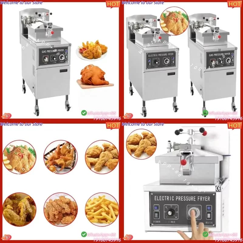 2026 New Heavy Electric & Pressure Fryer with Stainless Steel Construction 380V for Fried Snacks Catering Business &