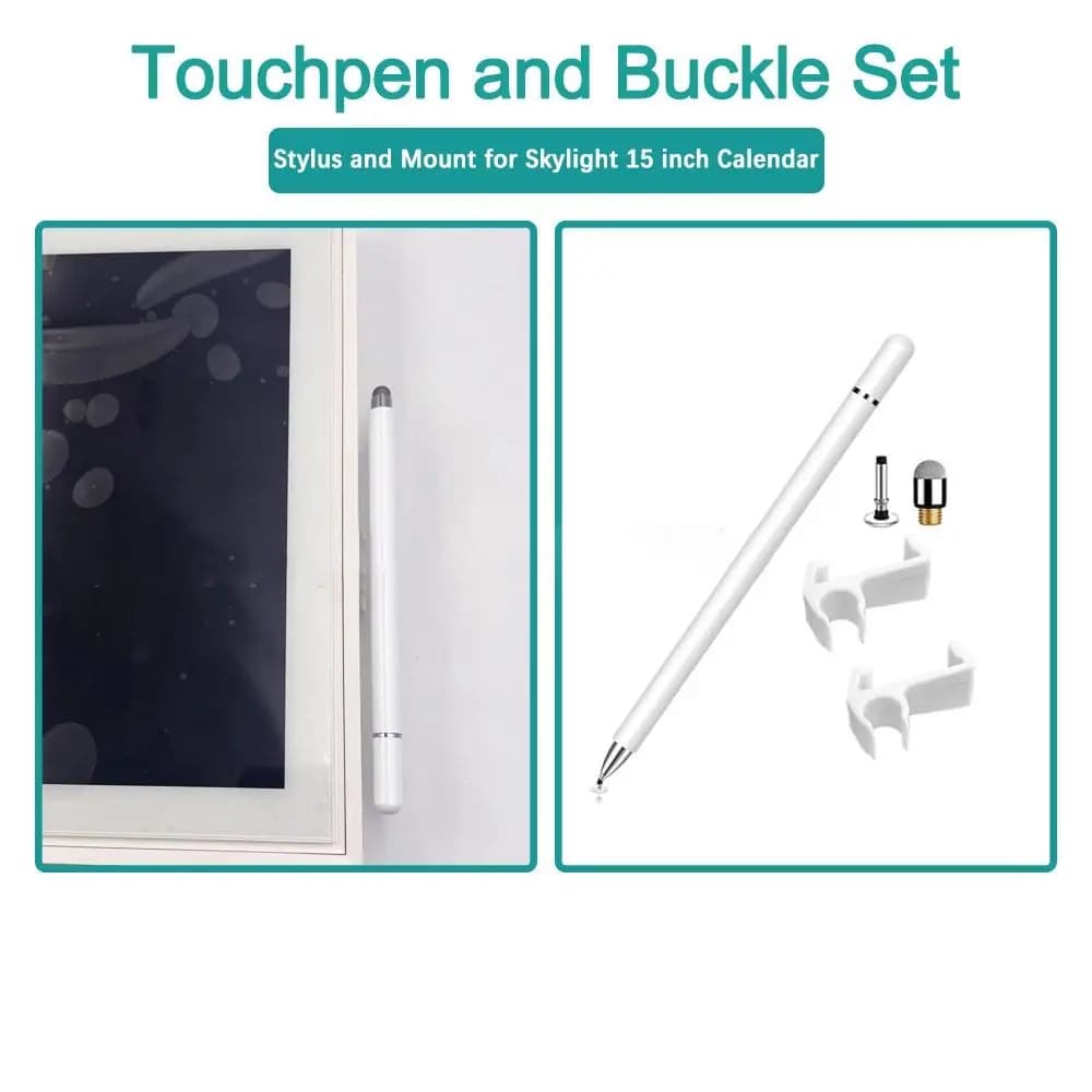 NEW Flexible Calendar Stylus Dual Tip Mesh/Disc Tips Stylus Holder Premium Calendar Mount Kit for Skylight Calendar Office