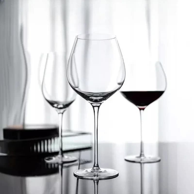 Handmade crystal goblet wine glass Home goods wine glass Burgundy wine glass