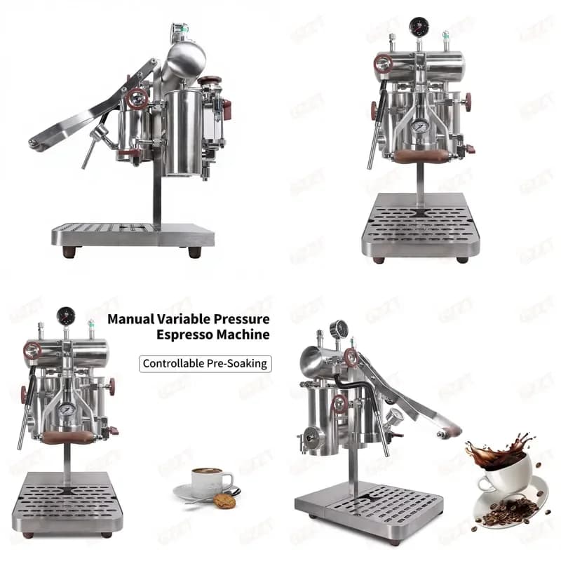 Factory Supply Commercial Portable Hand Press Espresso Machine Travel Home Cafe Punk Classic Retro 58MM Coffee Brewer Machine