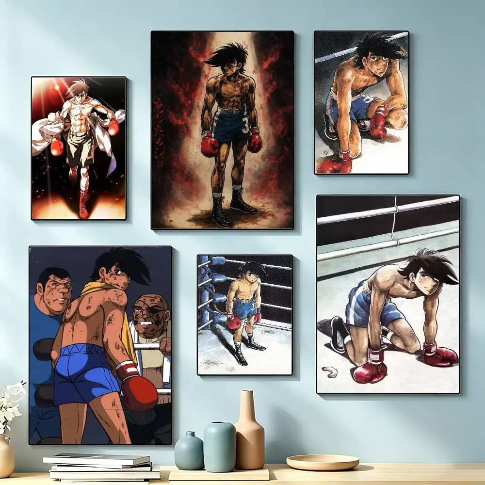 Anime A-Ashita no Joe J-Joe Yabuki  Poster Waterproof Wall Art Sticker For Bar Living Room Vintage Decor High Quality Print Gift