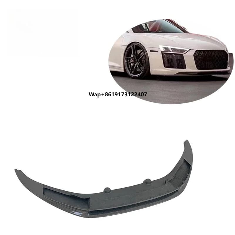 VRS Style Carbon Fiber Front Bumper Lip Splitter for  R8 V10 Plus 2017-2024