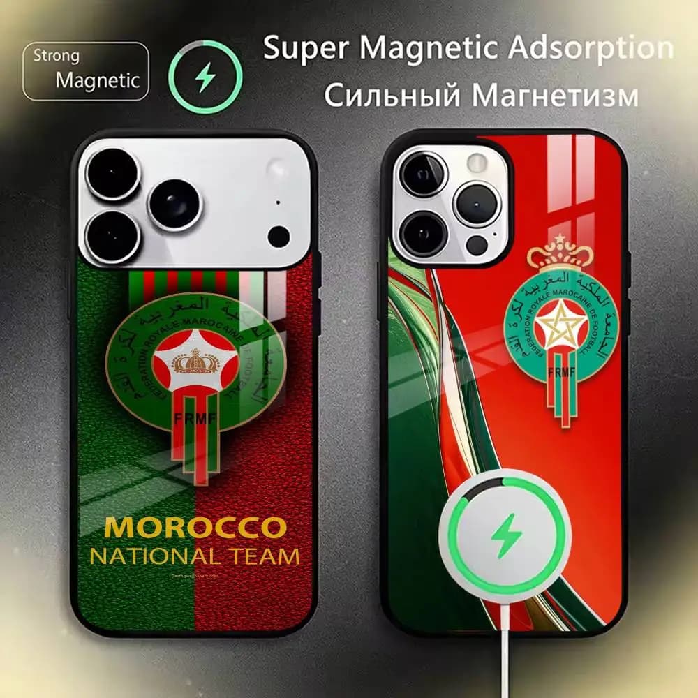Morocco Flag  Phone Case For iPhone17,16,15,14,13,12,11 Plus,Pro Magnetic For Magsafe Wireless Charging