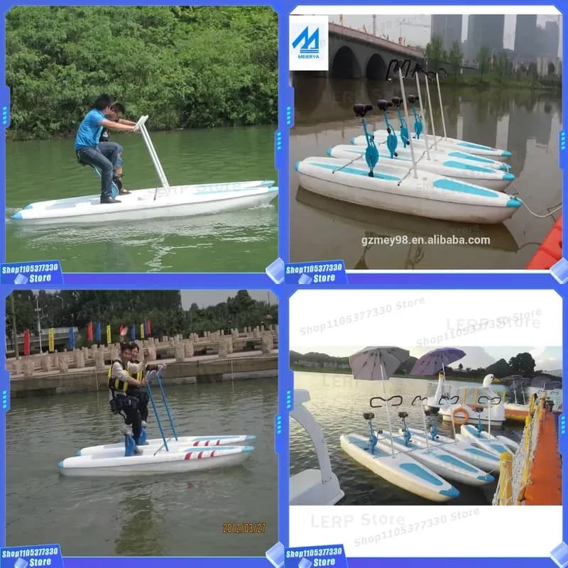 Portable Water Bike for Park Waterplay Crafts Rides Two Persons Pedal Boat Cheap Water Bicycle Aqua Bike Water Bike for Sale