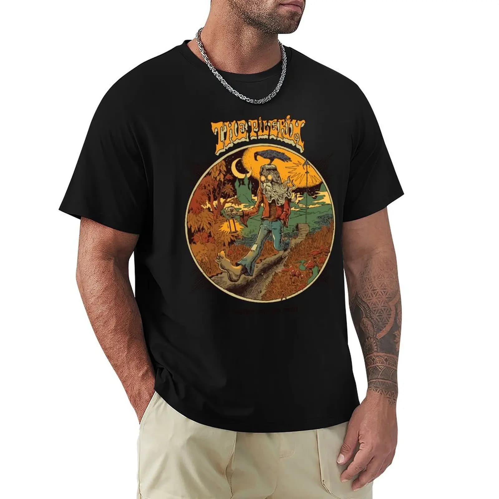 The Pilgrim - Walking into the Forest T-Shirt Personalized t-shirt customizeds fashion shirts mens graphic t-shirts funny