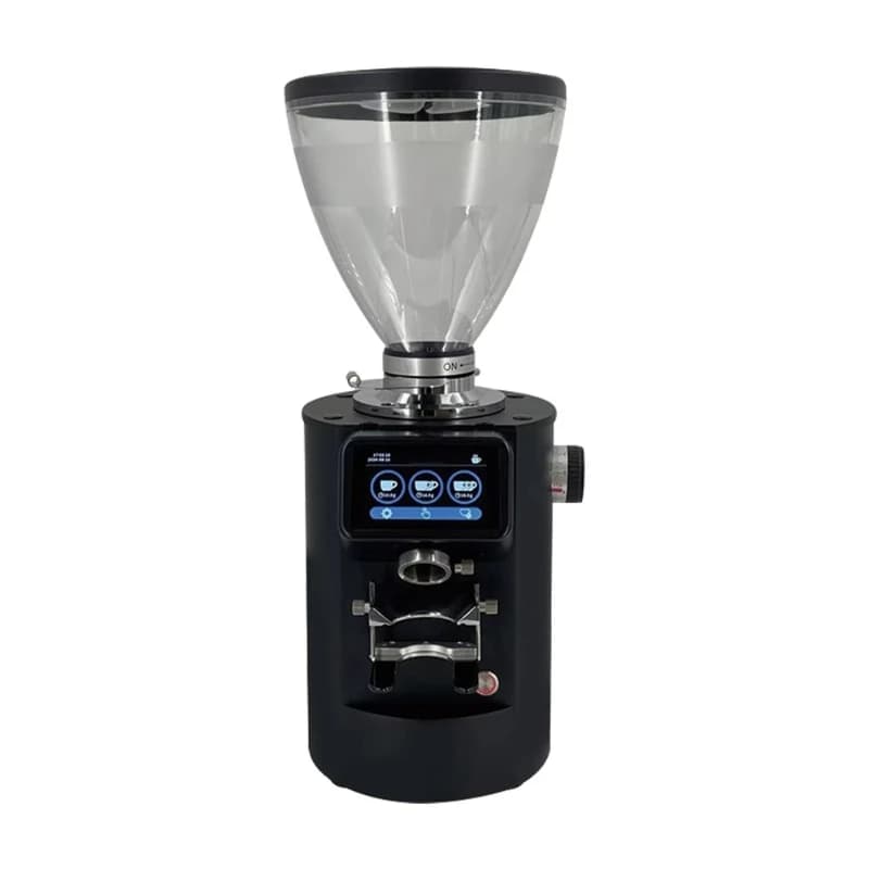 Electric Italian Bean Grinder Commercial Flat 90mm Coffee Display Screen with Scale Quantitative Straight Out Bean Grinder