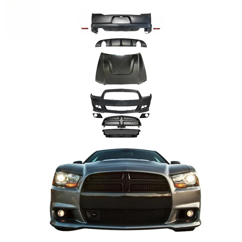 High Quality Facelift SRT Style Body Kit Fit for 2008-2014 Front Rear Bumper Engine Hood Auto Accessories