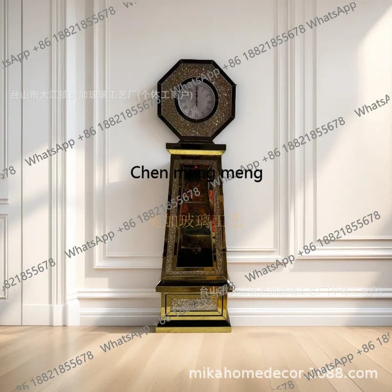 New European and American style diamond glass grandfather clock living room atmospheric floor clock